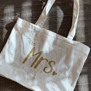 Bride The Mrs Zip Up Canvas Bag